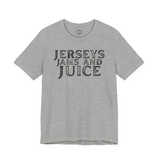 Jerseys Jams And Juice | Softball Mom T-Shirt