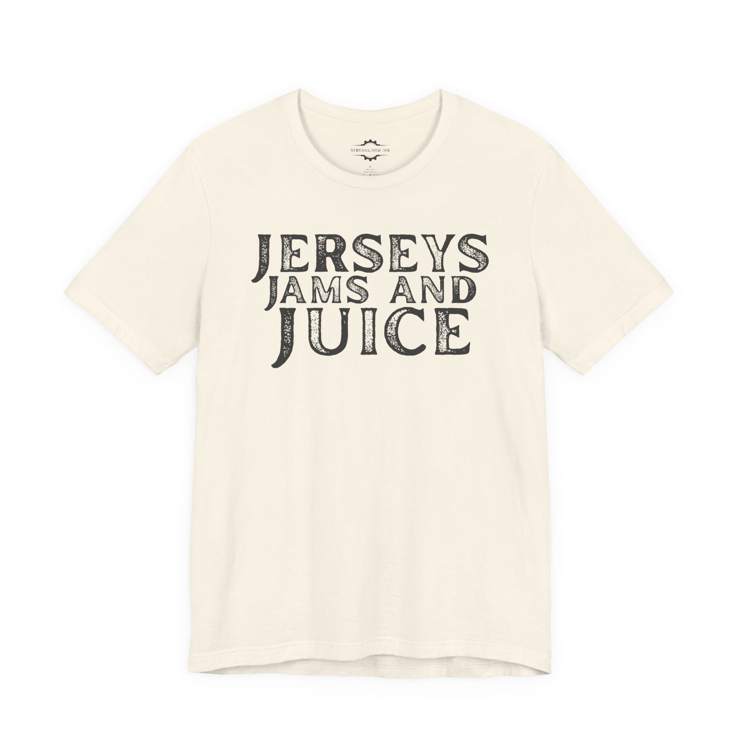 Jerseys Jams And Juice | Softball Mom T-Shirt