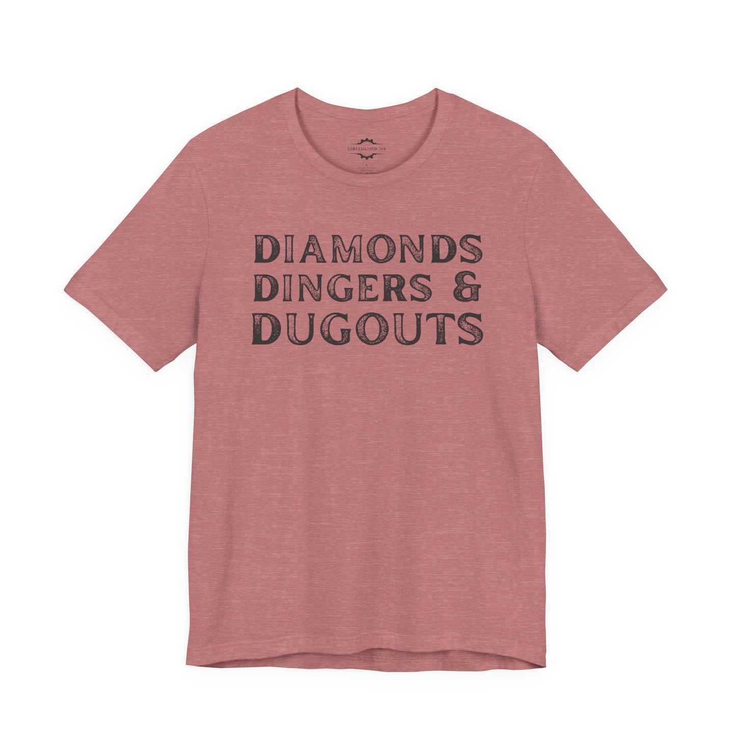 Diamonds Dingers & Dugouts | Softball Mom T-Shirt