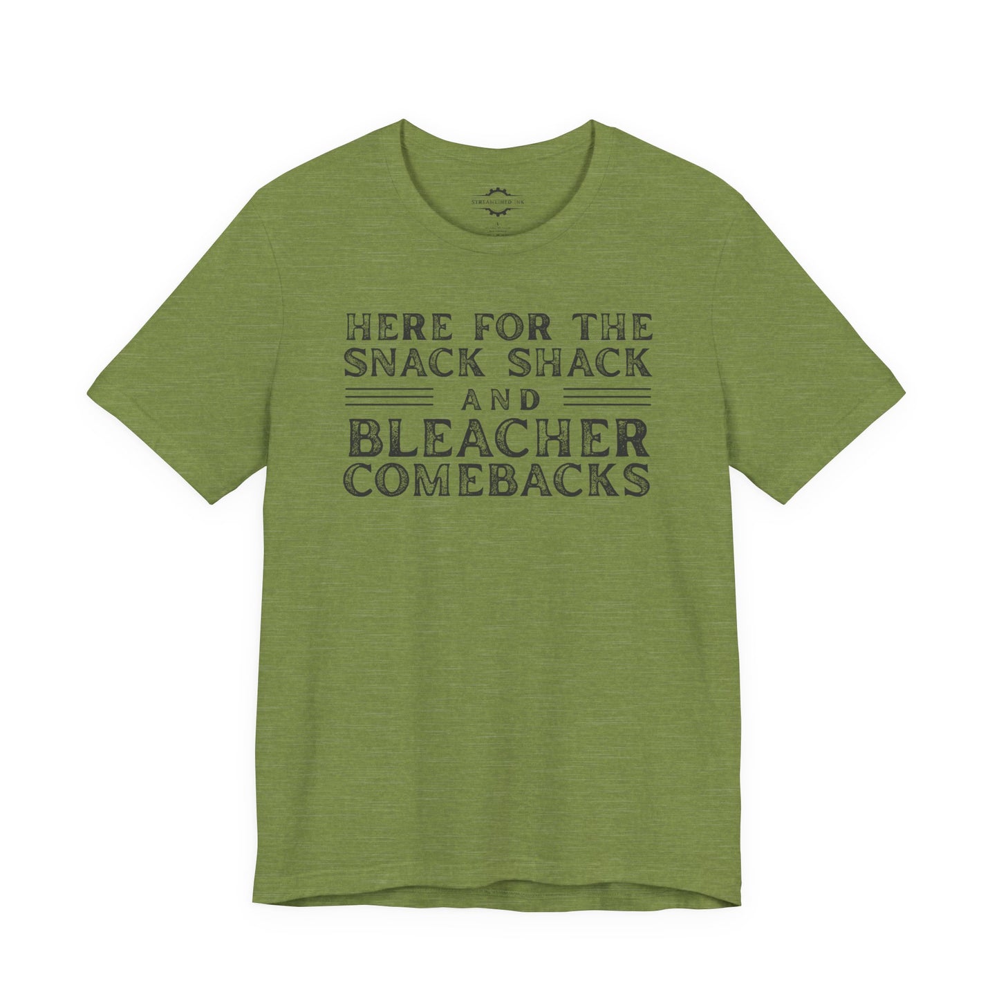 Here For The Snack Shack And Bleacher Comebacks | Softball Mom T-Shirt