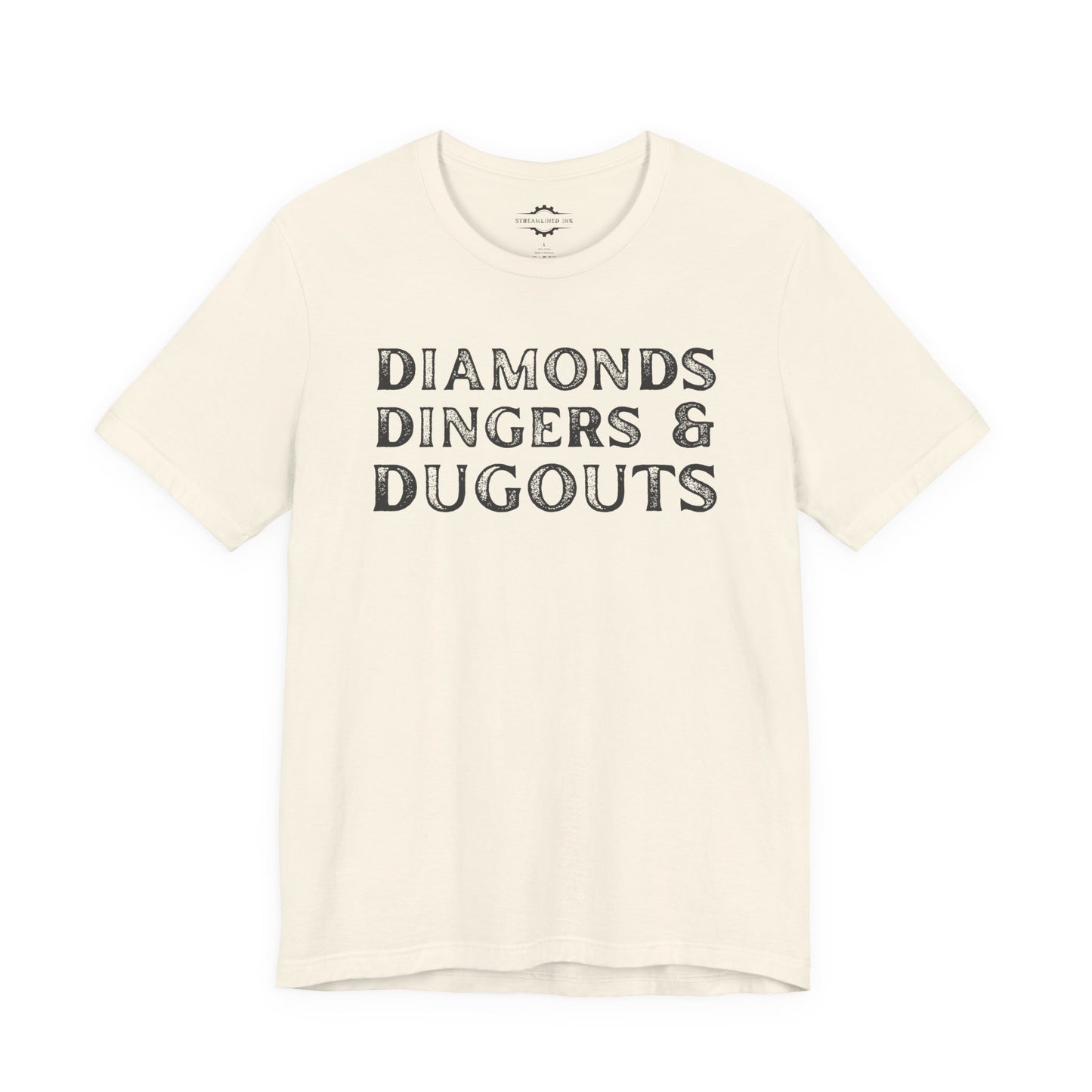 Diamonds Dingers & Dugouts | Softball Mom T-Shirt