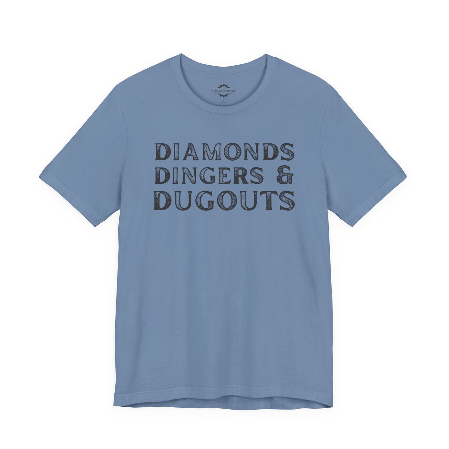 Diamonds Dingers & Dugouts | Softball Mom T-Shirt