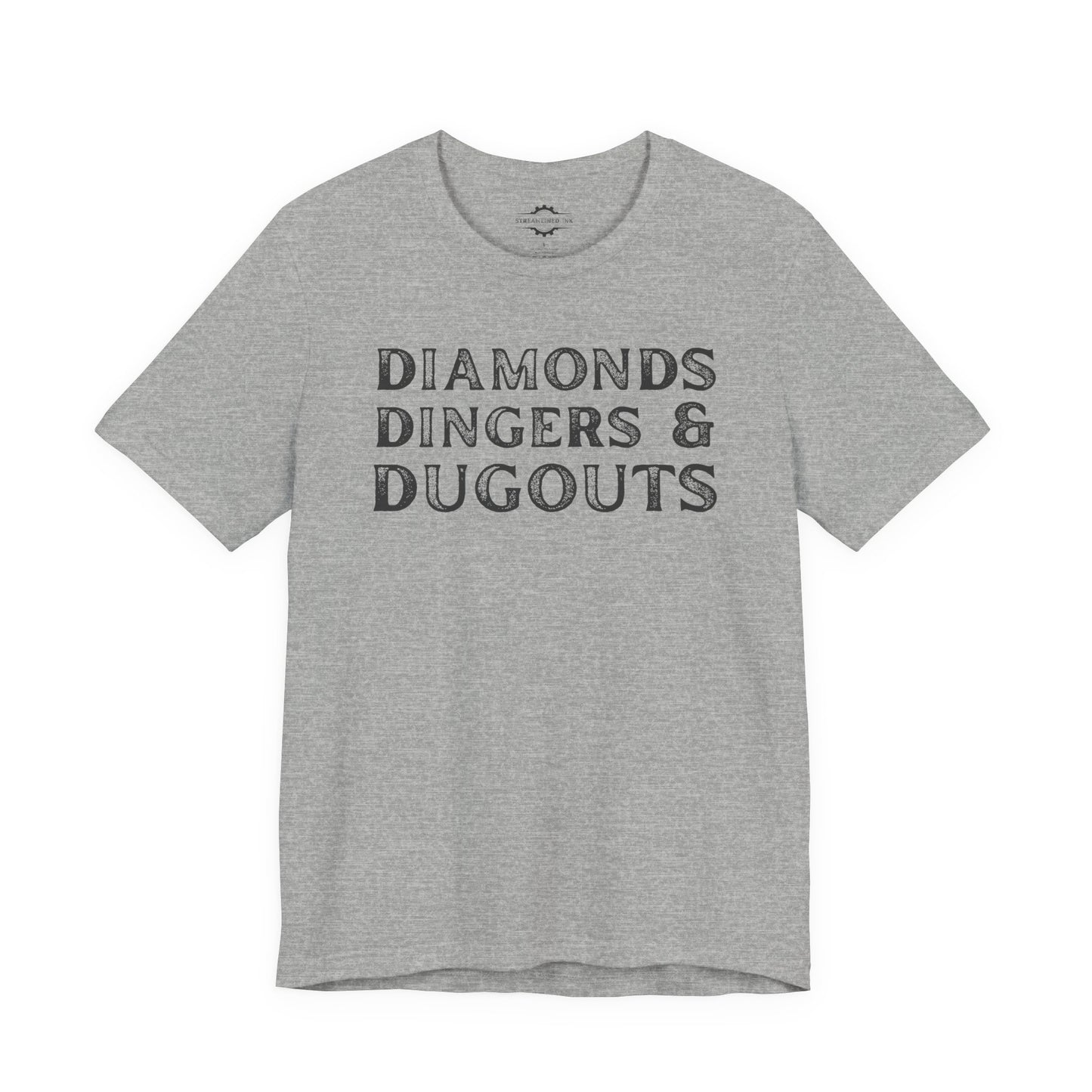 Diamonds Dingers & Dugouts | Softball Mom T-Shirt