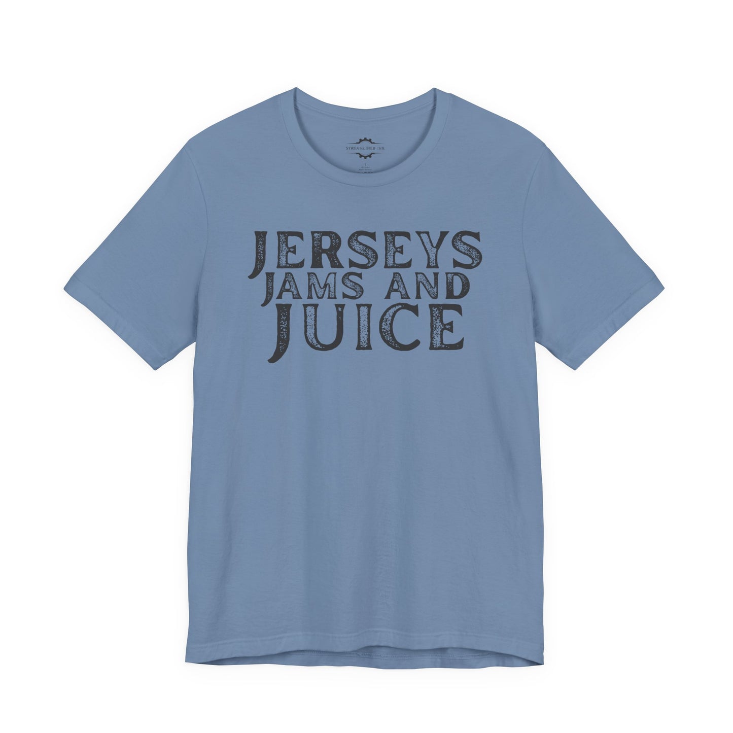 Jerseys Jams And Juice | Softball Mom T-Shirt